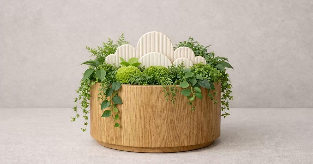 Кашпо со вставкой